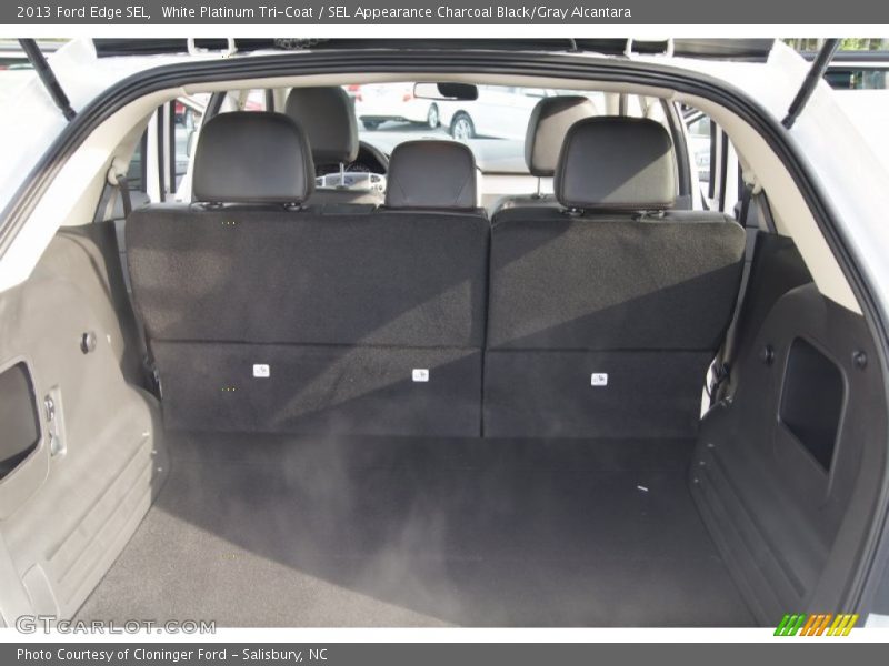 White Platinum Tri-Coat / SEL Appearance Charcoal Black/Gray Alcantara 2013 Ford Edge SEL