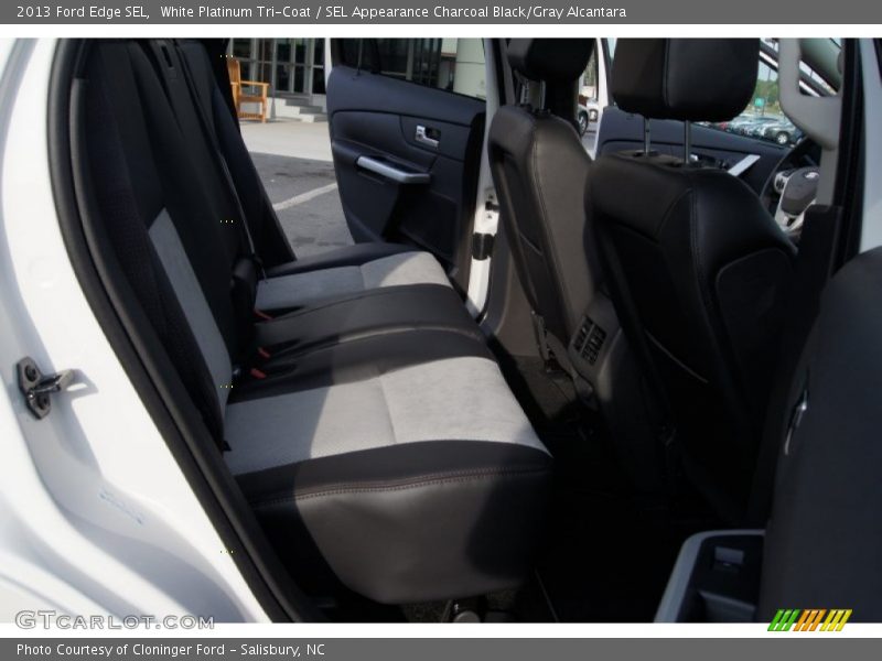 White Platinum Tri-Coat / SEL Appearance Charcoal Black/Gray Alcantara 2013 Ford Edge SEL