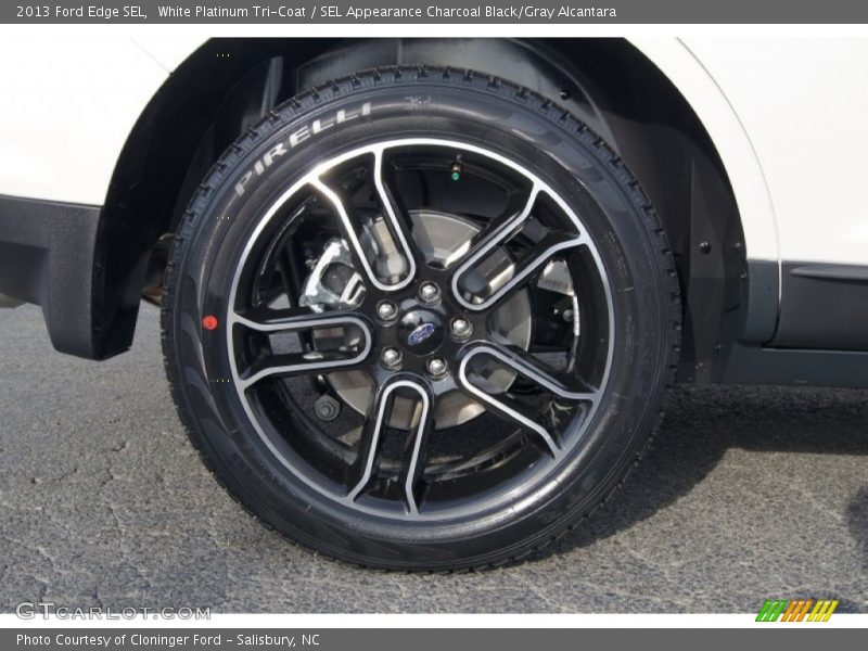 White Platinum Tri-Coat / SEL Appearance Charcoal Black/Gray Alcantara 2013 Ford Edge SEL