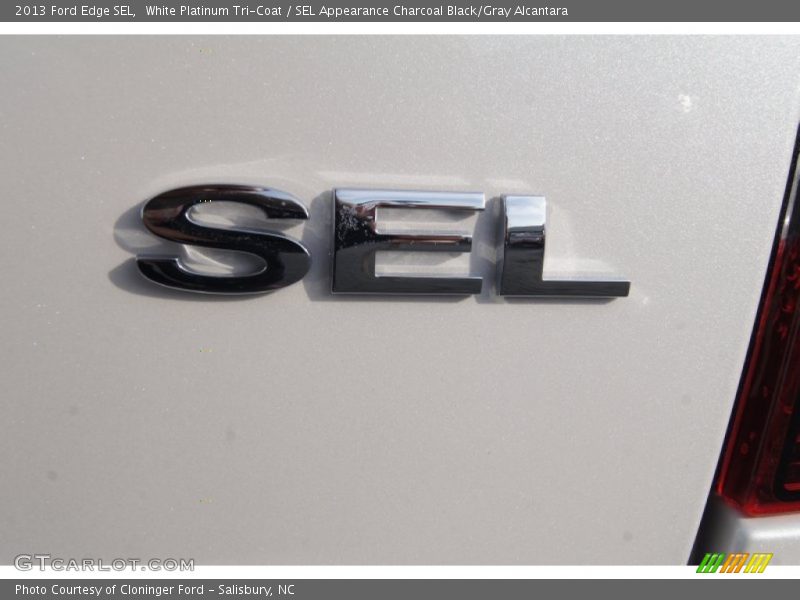 White Platinum Tri-Coat / SEL Appearance Charcoal Black/Gray Alcantara 2013 Ford Edge SEL