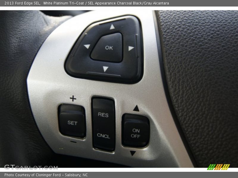 White Platinum Tri-Coat / SEL Appearance Charcoal Black/Gray Alcantara 2013 Ford Edge SEL