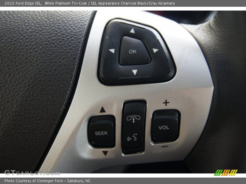 White Platinum Tri-Coat / SEL Appearance Charcoal Black/Gray Alcantara 2013 Ford Edge SEL