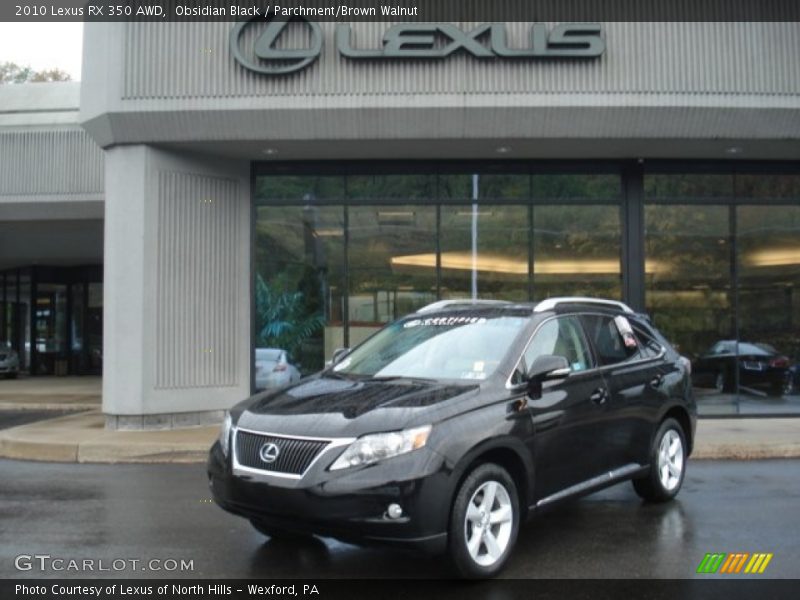 Obsidian Black / Parchment/Brown Walnut 2010 Lexus RX 350 AWD