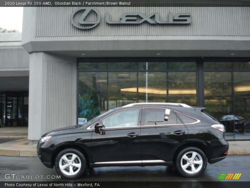 Obsidian Black / Parchment/Brown Walnut 2010 Lexus RX 350 AWD