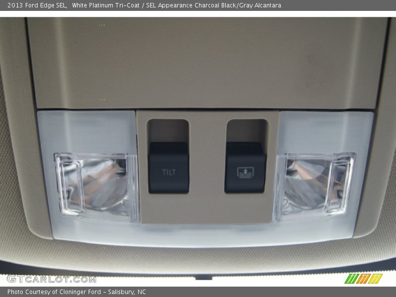 White Platinum Tri-Coat / SEL Appearance Charcoal Black/Gray Alcantara 2013 Ford Edge SEL