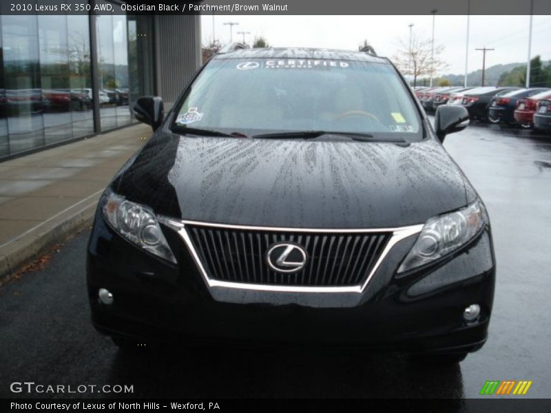 Obsidian Black / Parchment/Brown Walnut 2010 Lexus RX 350 AWD