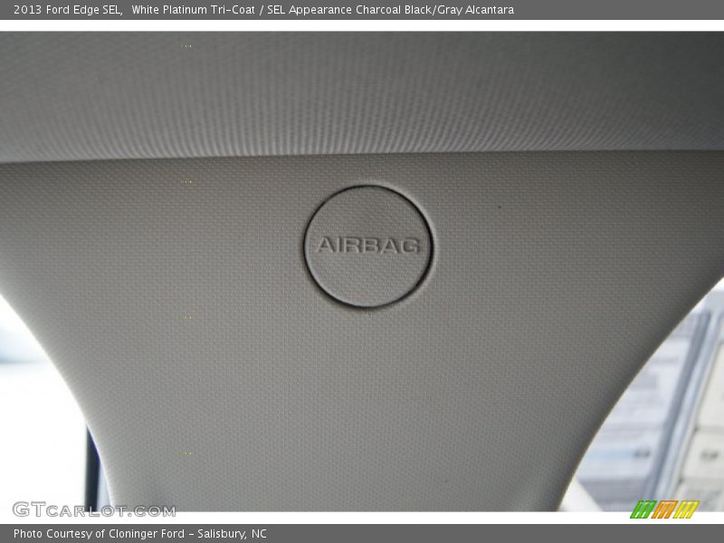 White Platinum Tri-Coat / SEL Appearance Charcoal Black/Gray Alcantara 2013 Ford Edge SEL