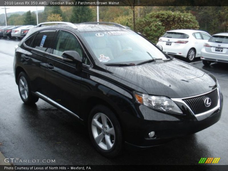 Obsidian Black / Parchment/Brown Walnut 2010 Lexus RX 350 AWD