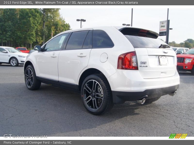 White Platinum Tri-Coat / SEL Appearance Charcoal Black/Gray Alcantara 2013 Ford Edge SEL