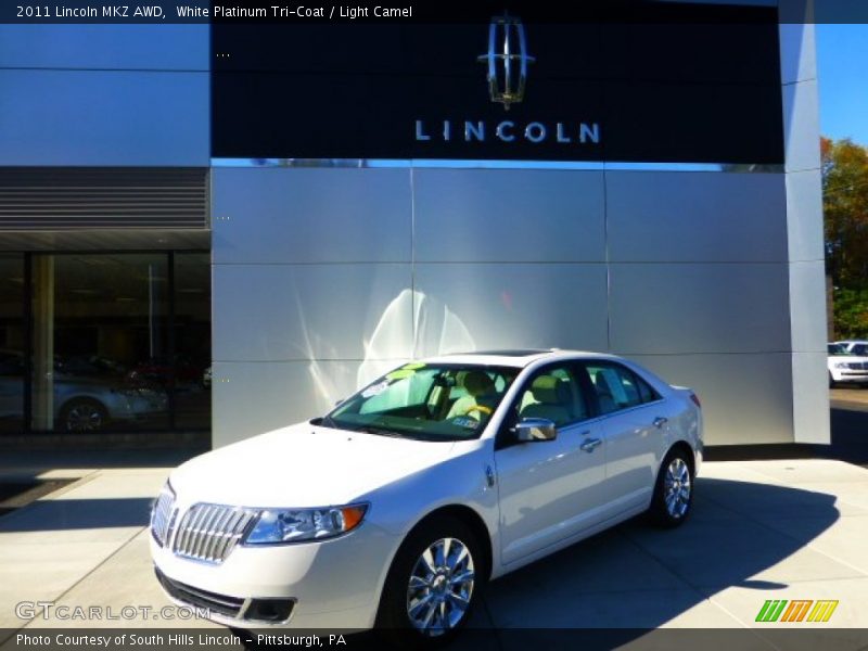 White Platinum Tri-Coat / Light Camel 2011 Lincoln MKZ AWD
