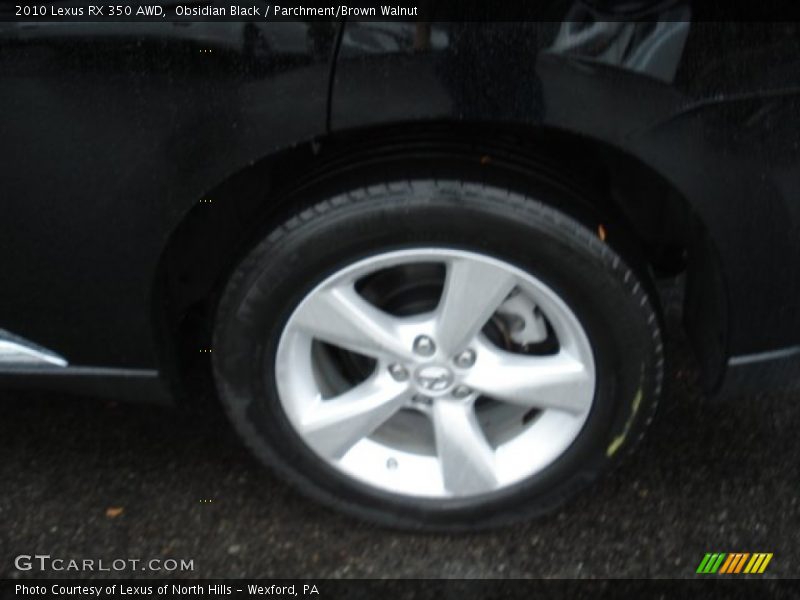 Obsidian Black / Parchment/Brown Walnut 2010 Lexus RX 350 AWD