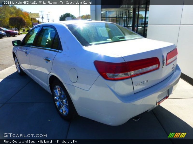 White Platinum Tri-Coat / Light Camel 2011 Lincoln MKZ AWD