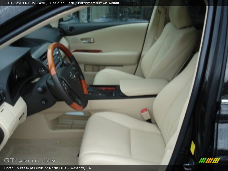 Obsidian Black / Parchment/Brown Walnut 2010 Lexus RX 350 AWD