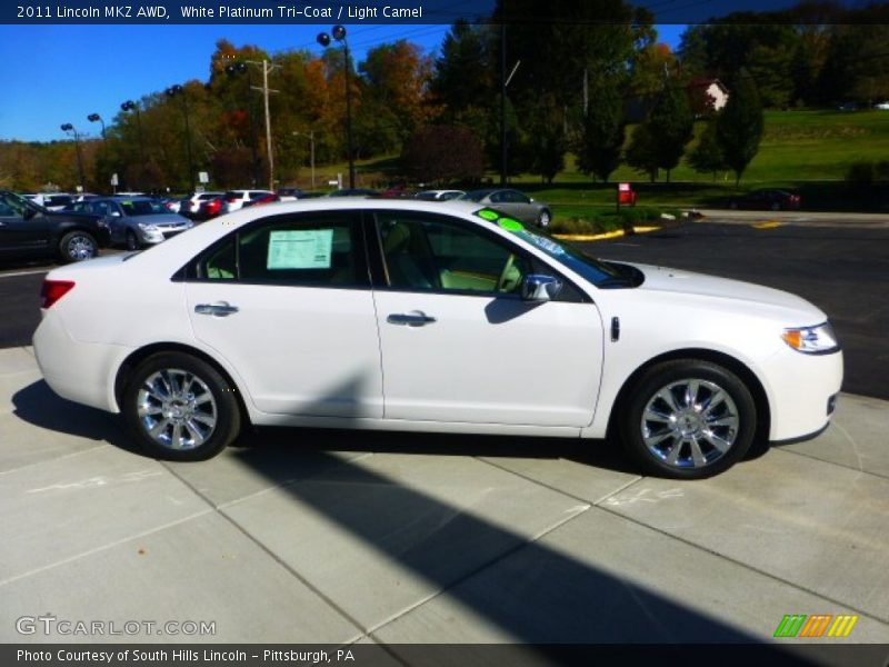 White Platinum Tri-Coat / Light Camel 2011 Lincoln MKZ AWD