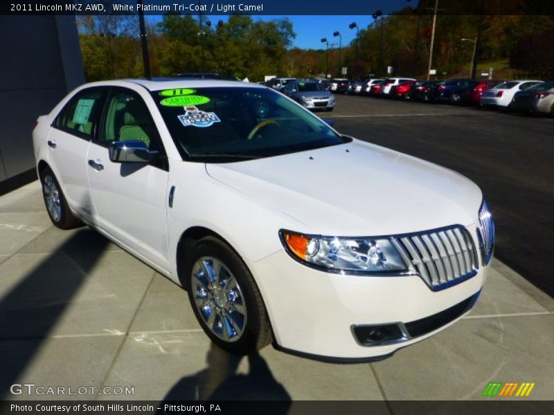 White Platinum Tri-Coat / Light Camel 2011 Lincoln MKZ AWD
