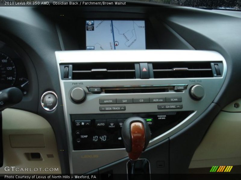 Obsidian Black / Parchment/Brown Walnut 2010 Lexus RX 350 AWD
