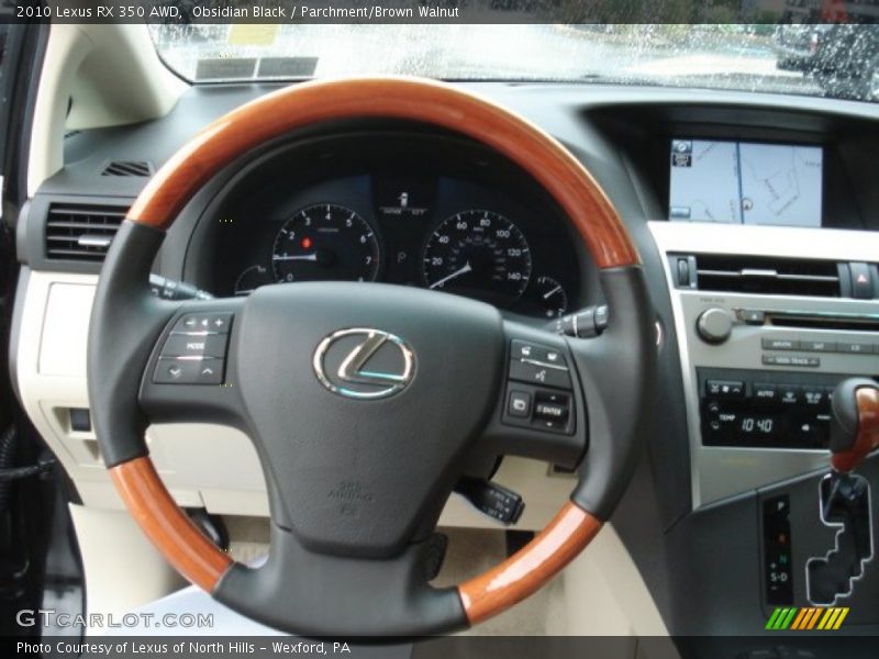 Obsidian Black / Parchment/Brown Walnut 2010 Lexus RX 350 AWD