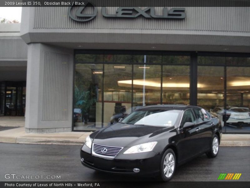 Obsidian Black / Black 2009 Lexus ES 350