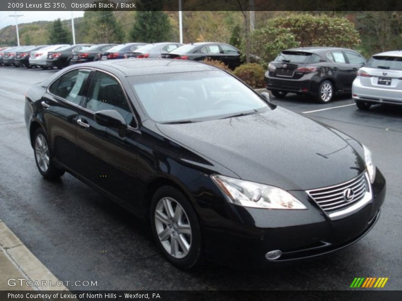 Obsidian Black / Black 2009 Lexus ES 350