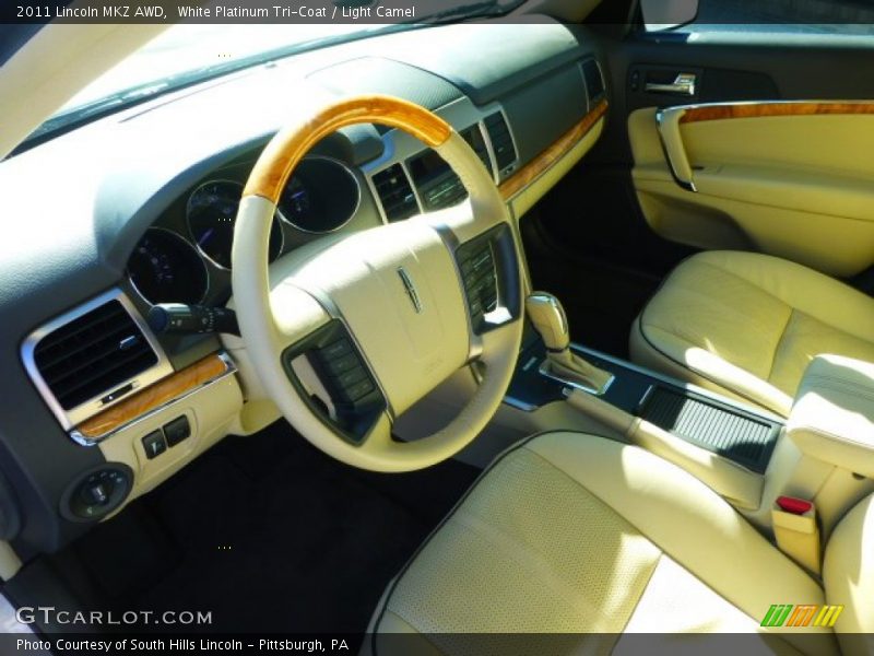 White Platinum Tri-Coat / Light Camel 2011 Lincoln MKZ AWD
