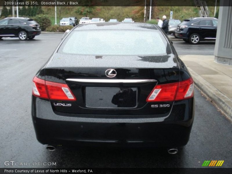 Obsidian Black / Black 2009 Lexus ES 350