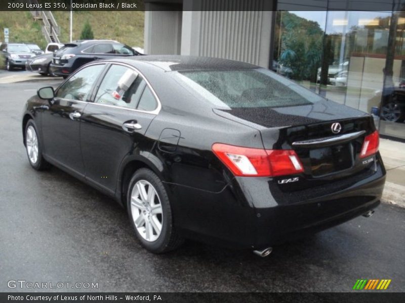 Obsidian Black / Black 2009 Lexus ES 350