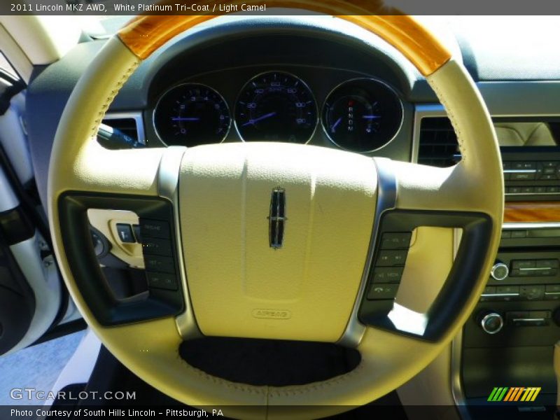 White Platinum Tri-Coat / Light Camel 2011 Lincoln MKZ AWD