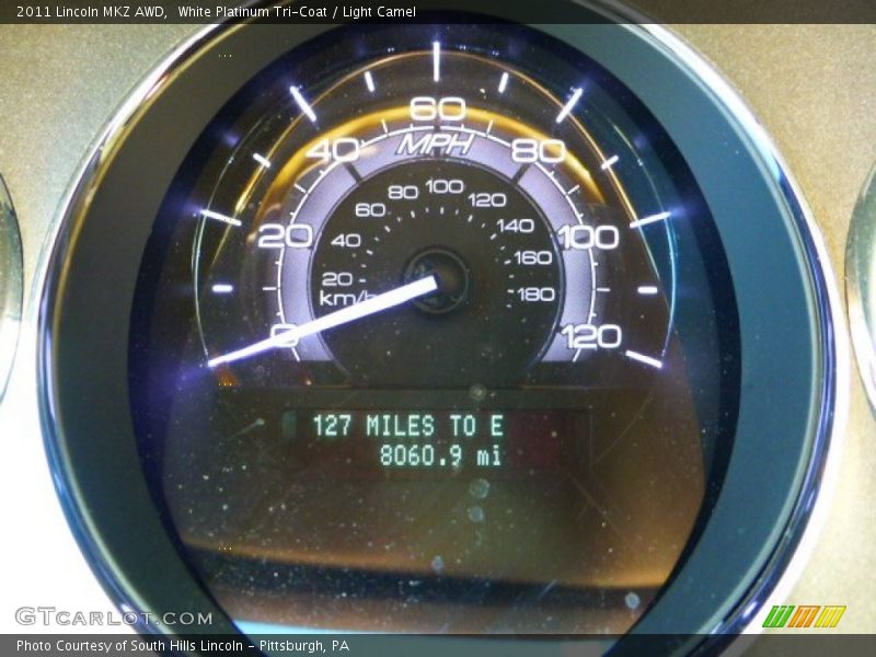 White Platinum Tri-Coat / Light Camel 2011 Lincoln MKZ AWD