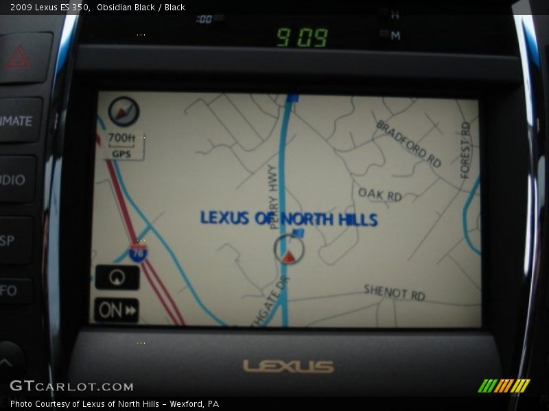 Obsidian Black / Black 2009 Lexus ES 350