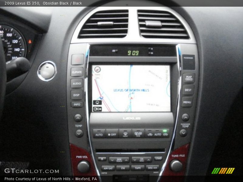 Obsidian Black / Black 2009 Lexus ES 350