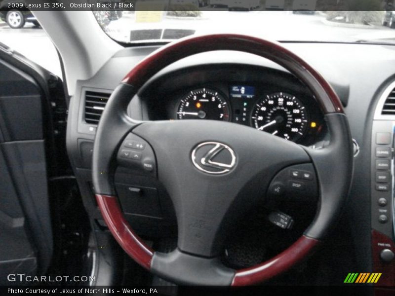 Obsidian Black / Black 2009 Lexus ES 350