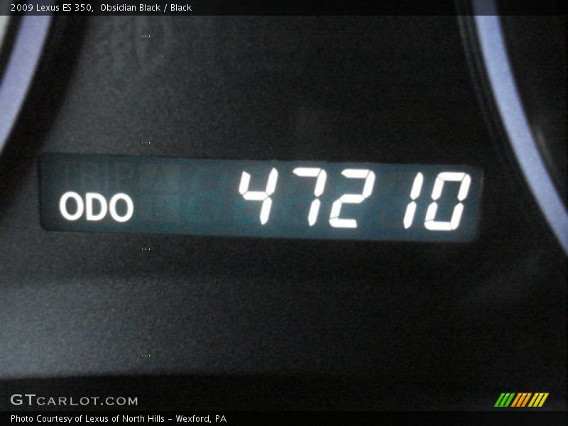 Obsidian Black / Black 2009 Lexus ES 350
