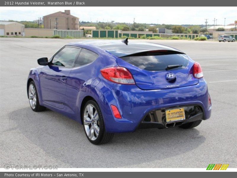 Marathon Blue / Black 2012 Hyundai Veloster