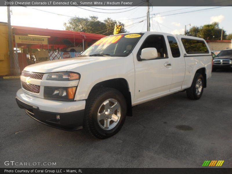 Summit White / Medium Pewter 2009 Chevrolet Colorado LT Extended Cab