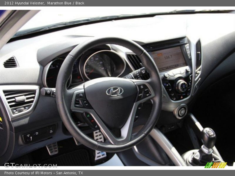 Marathon Blue / Black 2012 Hyundai Veloster