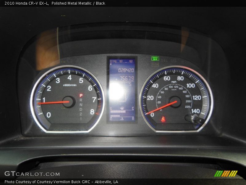 Polished Metal Metallic / Black 2010 Honda CR-V EX-L