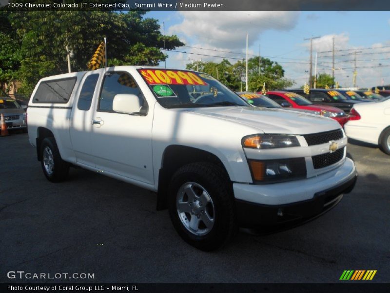 Summit White / Medium Pewter 2009 Chevrolet Colorado LT Extended Cab