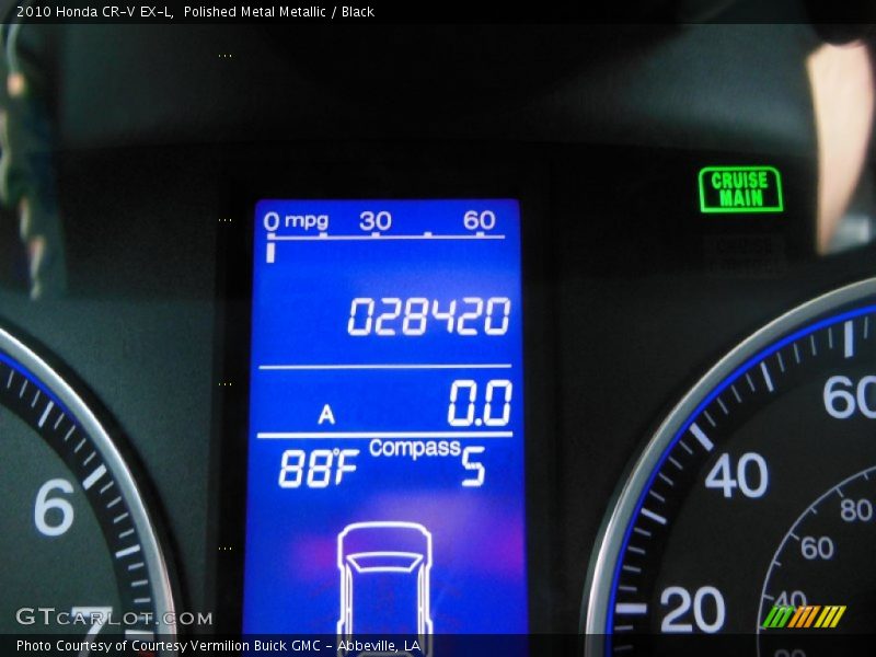 Polished Metal Metallic / Black 2010 Honda CR-V EX-L