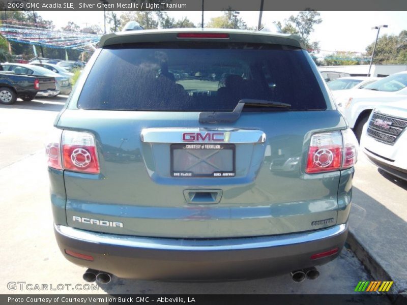 Silver Green Metallic / Light Titanium 2009 GMC Acadia SLE