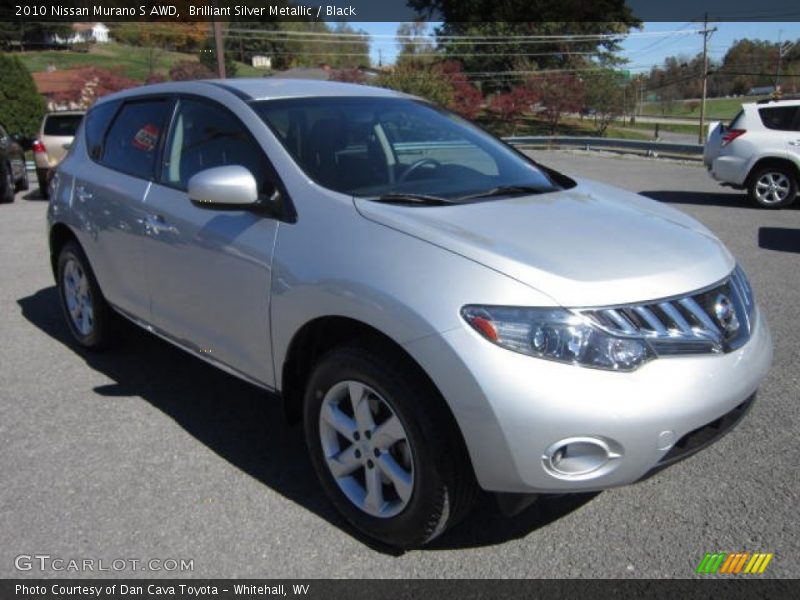 Brilliant Silver Metallic / Black 2010 Nissan Murano S AWD