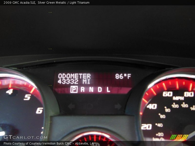 Silver Green Metallic / Light Titanium 2009 GMC Acadia SLE