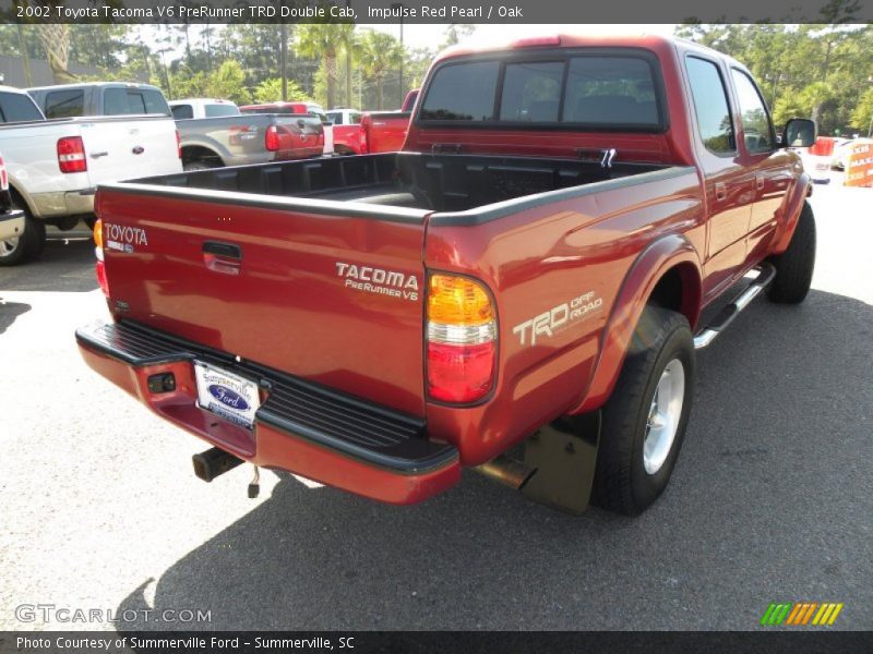 Impulse Red Pearl / Oak 2002 Toyota Tacoma V6 PreRunner TRD Double Cab