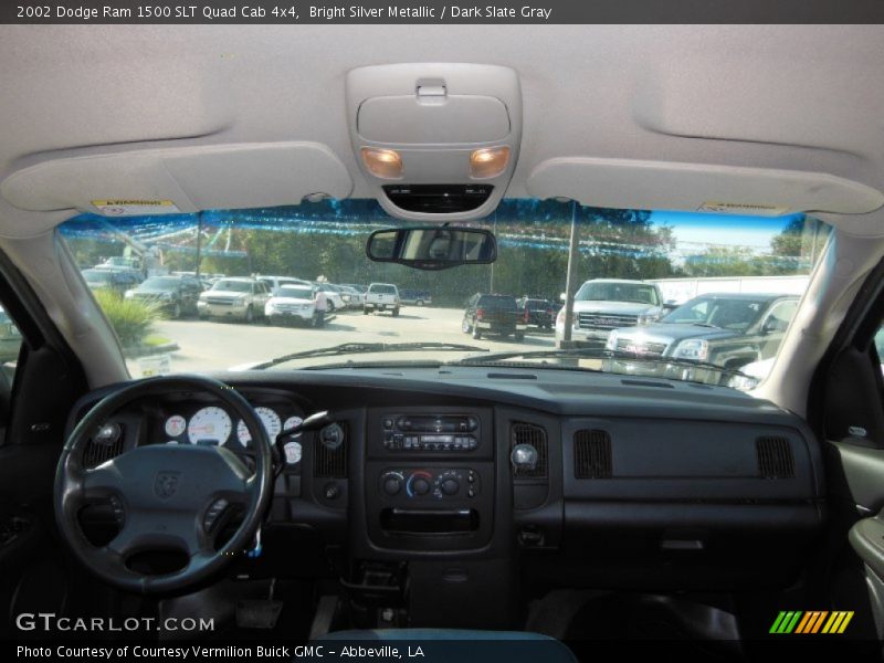 Bright Silver Metallic / Dark Slate Gray 2002 Dodge Ram 1500 SLT Quad Cab 4x4