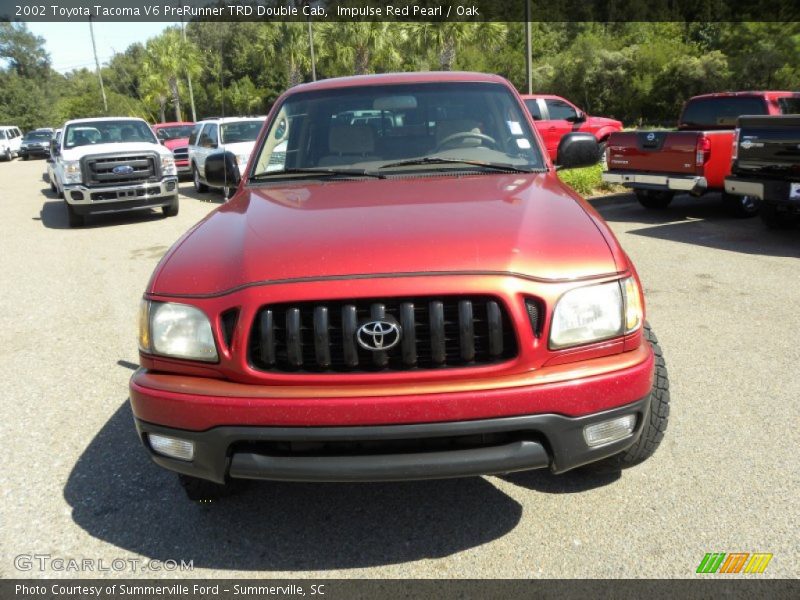 Impulse Red Pearl / Oak 2002 Toyota Tacoma V6 PreRunner TRD Double Cab