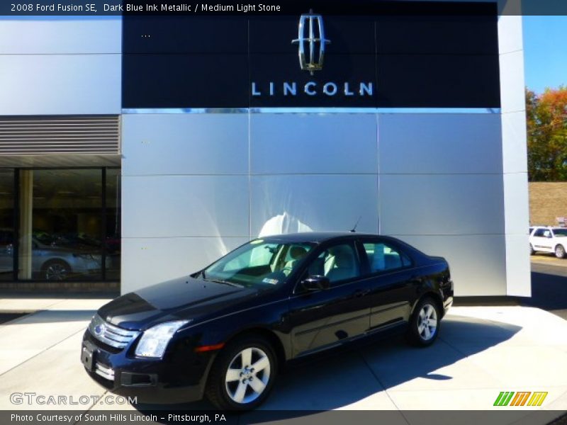 Dark Blue Ink Metallic / Medium Light Stone 2008 Ford Fusion SE