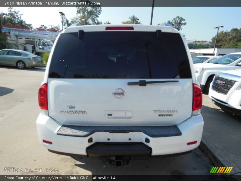 Blizzard White / Stone 2010 Nissan Armada Titanium