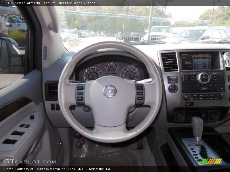 Blizzard White / Stone 2010 Nissan Armada Titanium