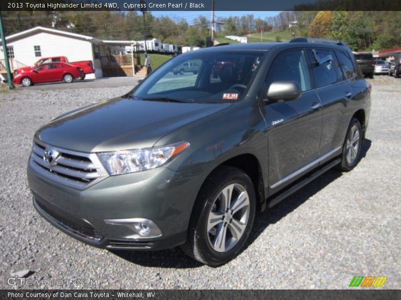 Cypress Green Pearl / Black 2013 Toyota Highlander Limited 4WD