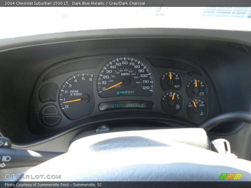 Dark Blue Metallic / Gray/Dark Charcoal 2004 Chevrolet Suburban 1500 LT