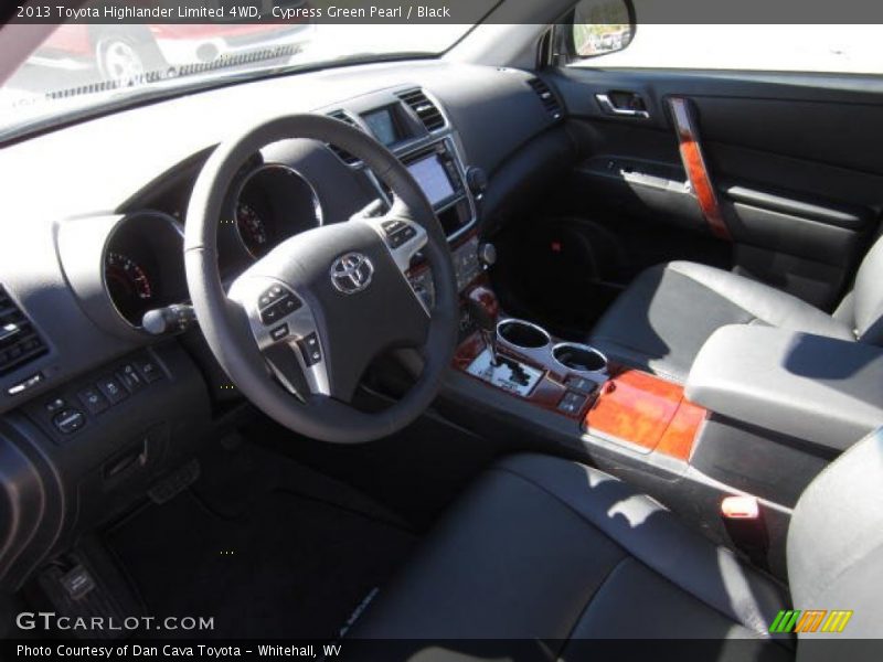 Cypress Green Pearl / Black 2013 Toyota Highlander Limited 4WD